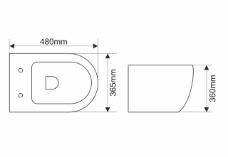 Подвесной унитаз Melana MLN-310302 безободковый белый